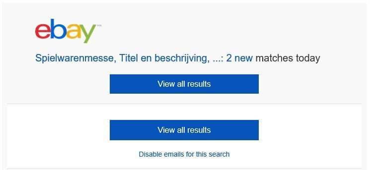 New search emails